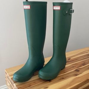 HUNTER Original Tall Rain Boots - Green UK 6 US 8 EU 39